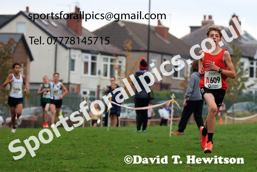 Boys Under-15s relay, 2025 Northern Cross Country Relays, Graves Park, Sheffield. Photo: David T. Hewitson/Sports for All Pics